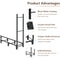 Heavy Duty Adjustable Metal Log Rack for Indoor & Outdoor Firewood Storage