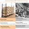 Heavy Duty Adjustable Metal Log Rack for Indoor & Outdoor Firewood Storage
