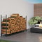 Heavy Duty Adjustable Metal Log Rack for Indoor & Outdoor Firewood Storage