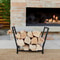 Outdoor Firewood Storage Rack with Kindling Hooks Durable and Versatile for Indoor/Outdoor Use