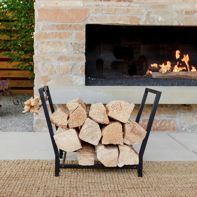 Outdoor Firewood Storage Rack with Kindling Hooks Durable and Versatile for Indoor/Outdoor Use