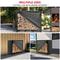 Heavy Duty Adjustable Firewood Rack with Cover Outdoor Log Storage and Lumber Holder