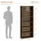 Tier Wood Bookcase Inch Tall Storage Display Shelf with Customizable Design