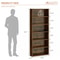 Tier Wood Bookcase Inch Tall Storage Display Shelf with Customizable Design