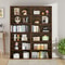Tier Wood Bookcase Inch Tall Storage Display Shelf with Customizable Design