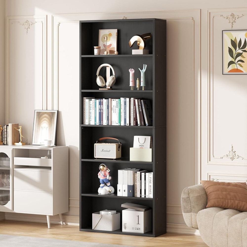 Tier Wood Bookcase Inch Tall Storage Display Shelf with Customizable Design