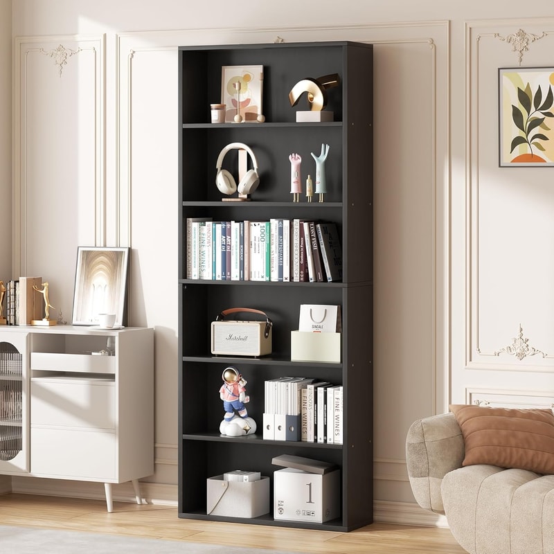 Tier Wood Bookcase Inch Tall Storage Display Shelf with Customizable Design