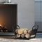 Heavy Duty Steel Fireplace Log Holder Folding Firewood Rack for Indoor & Outdoor Storage