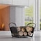 Heavy Duty Steel Fireplace Log Holder Folding Firewood Rack for Indoor & Outdoor Storage