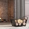 Heavy Duty Steel Fireplace Log Holder Folding Firewood Rack for Indoor & Outdoor Storage