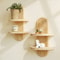 Bohemian Solid Wood Wall Shelves Decorative Spice Organizer For Bedroom Living Room Or Kitchen 0