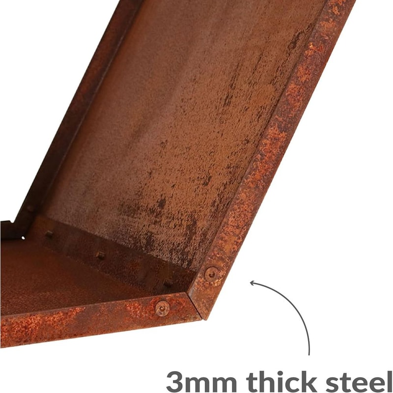 Rustic Hexagonal Steel Firewood Storage Rack Durable Outdoor Log Holder