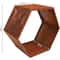Rustic Hexagonal Steel Firewood Storage Rack Durable Outdoor Log Holder