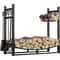 Beauty Log Rack with Kindling Holder & Firewood Storage Includes Tools