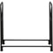 Arrow Style Iron Log Rack for Fireplace Storage Tall, Black Sand Finish, Indoor/Outdoor Firewood Holder