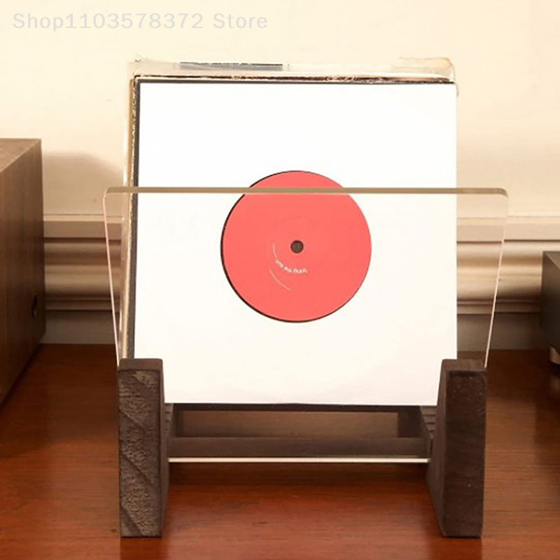 Modern Solid Wood Vinyl Record Storage Desktop Album Display Stand 2