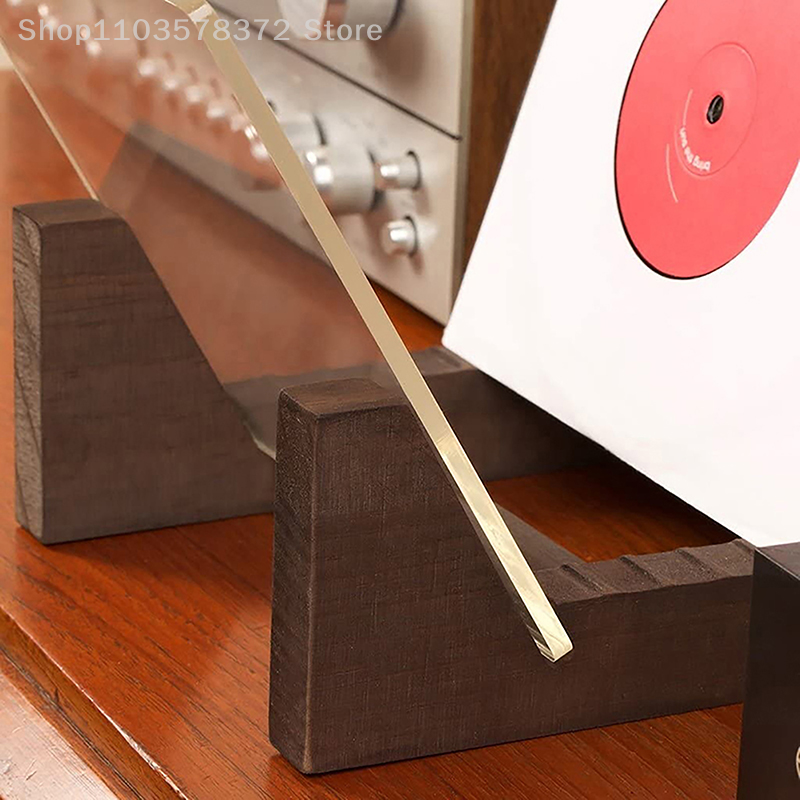 Modern Solid Wood Vinyl Record Storage Desktop Album Display Stand 3