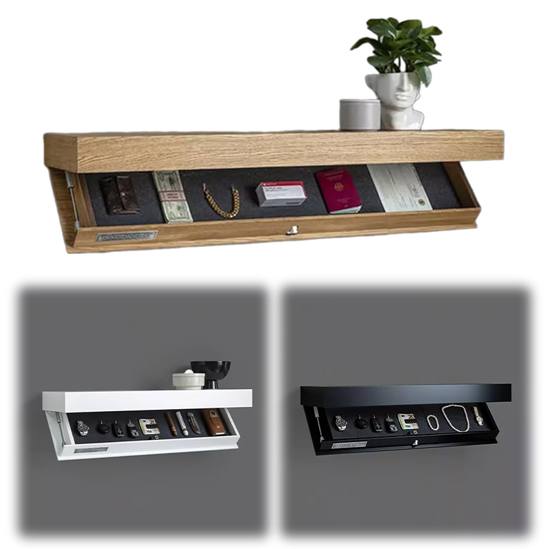 MagicFlap Hidden Compartment Floating Shelf Minimalist Wall Storage 1