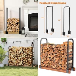 adjustable heavy duty firewood log rack brackets custom length storage kit