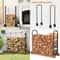 Adjustable Heavy Duty Firewood Log Rack Brackets Custom Length Storage Kit