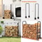 Adjustable Heavy Duty Firewood Log Rack Brackets Custom Length Storage Kit