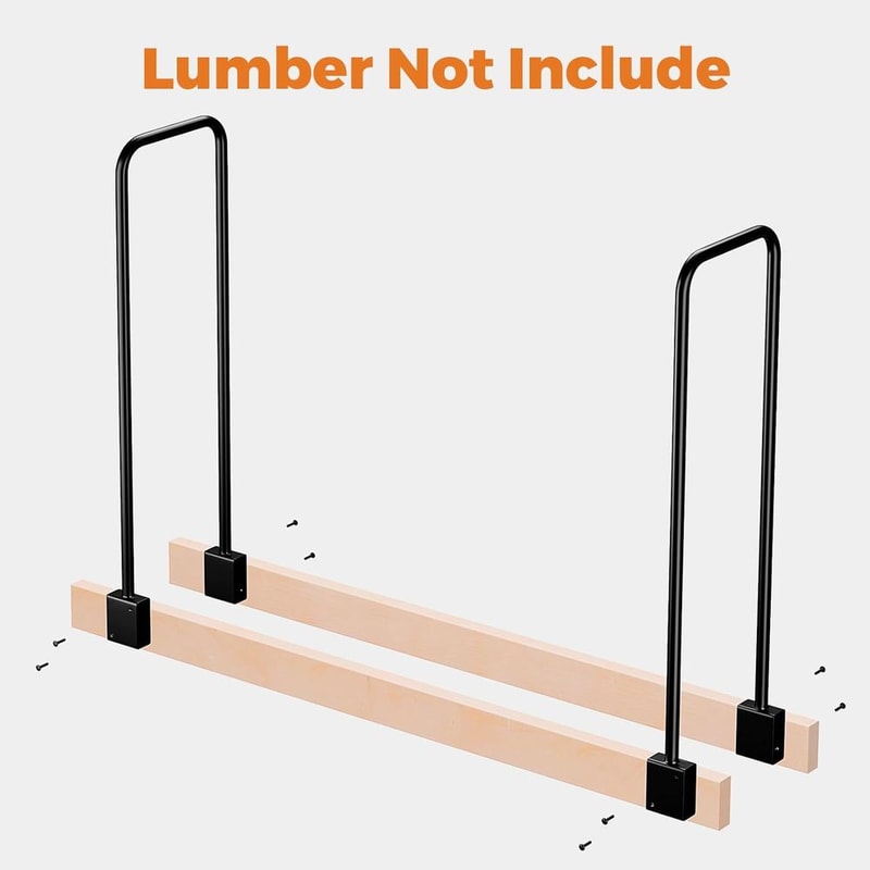Adjustable Heavy Duty Firewood Log Rack Brackets Custom Length Storage Kit