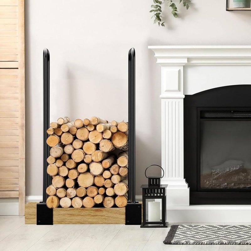 Adjustable Heavy Duty Firewood Log Rack Brackets Custom Length Storage Kit