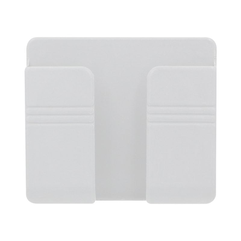 Wall Mounted Phone Holder And Remote Control Organizer Punch Free Mobile Charging Stand For Home O 6