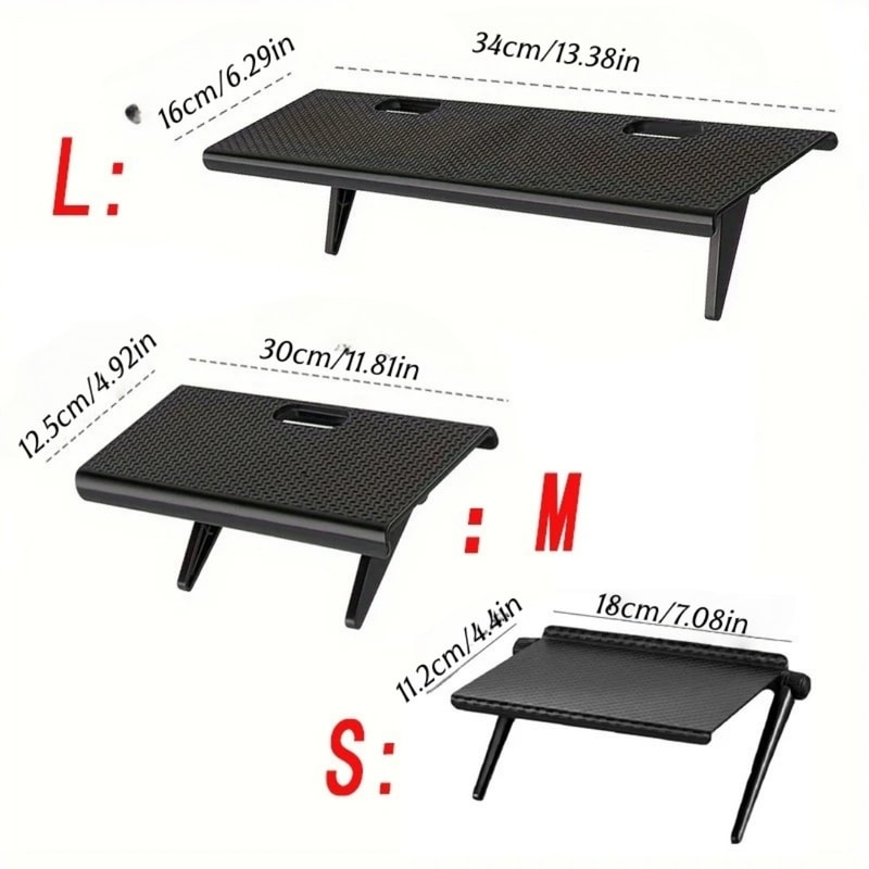 Adjustable TV Screen Top Storage Shelf & Monitor Storage Rack for Routers, Remotes, and Home Office Organization