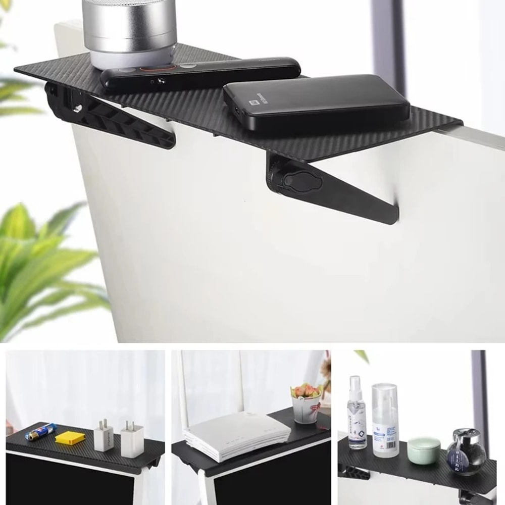 Adjustable TV Screen Top Storage Shelf & Monitor Storage Rack for Routers, Remotes, and Home Office Organization