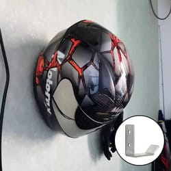 heavy duty stainless steel motorcycle helmet holder wall mount & multi use gear rack