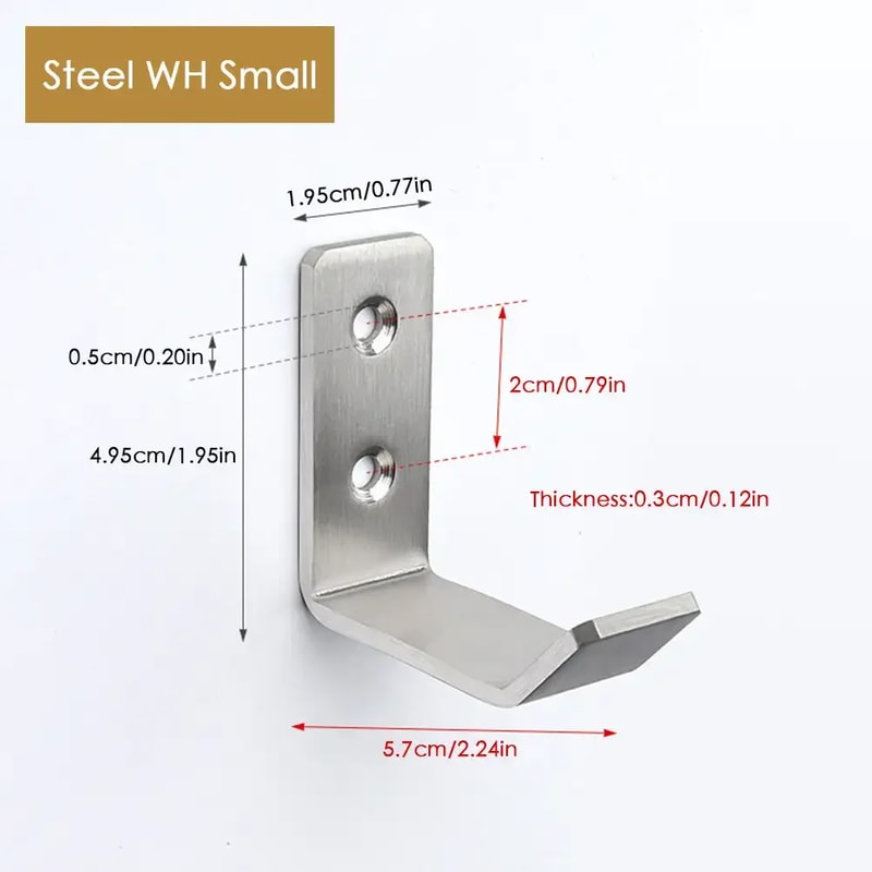 Heavy Duty Stainless Steel Motorcycle Helmet Holder Wall Mount Multi Use Gear Rack 4