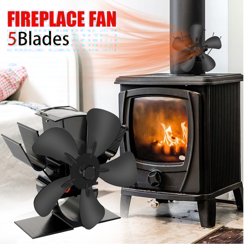 HeatFlow Eco Stove Fan Silent Heat Powered Fireplace Fan For Wood Stoves Even Heat Distribution 0