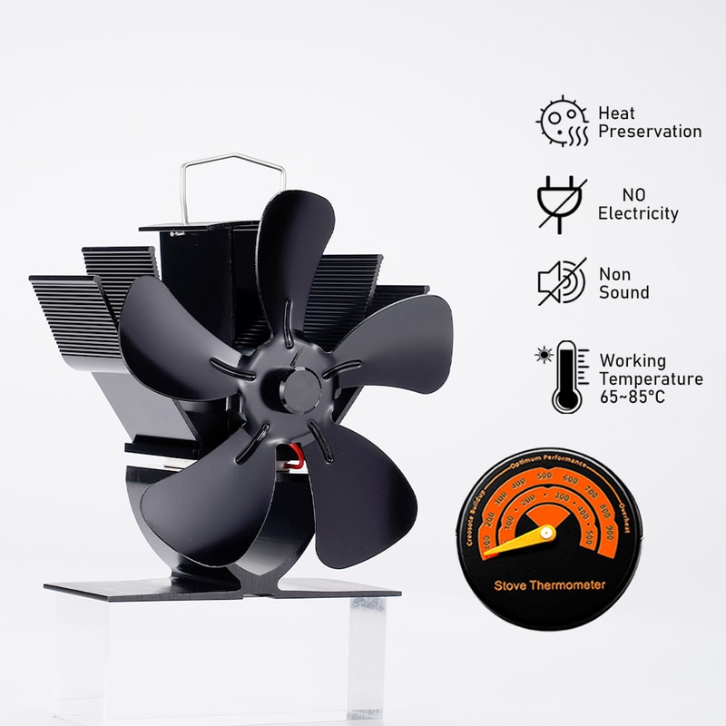 HeatFlow Eco Stove Fan Silent Heat Powered Fireplace Fan For Wood Stoves Even Heat Distribution 7
