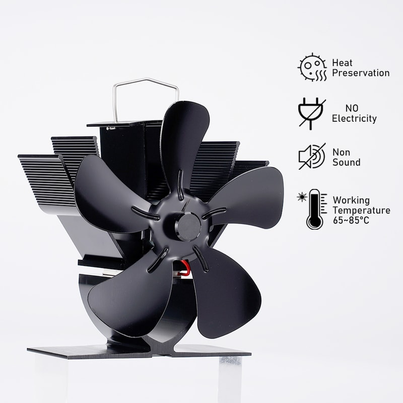 HeatFlow Eco Stove Fan Silent Heat Powered Fireplace Fan For Wood Stoves Even Heat Distribution 6