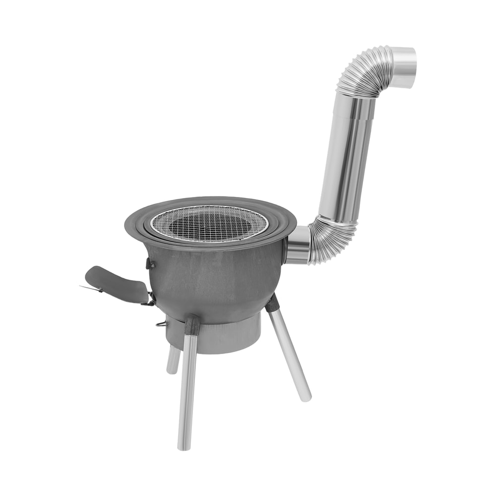 Heavy Duty Portable Wood Burning Stove for Camping & Outdoor Cooking with Rings