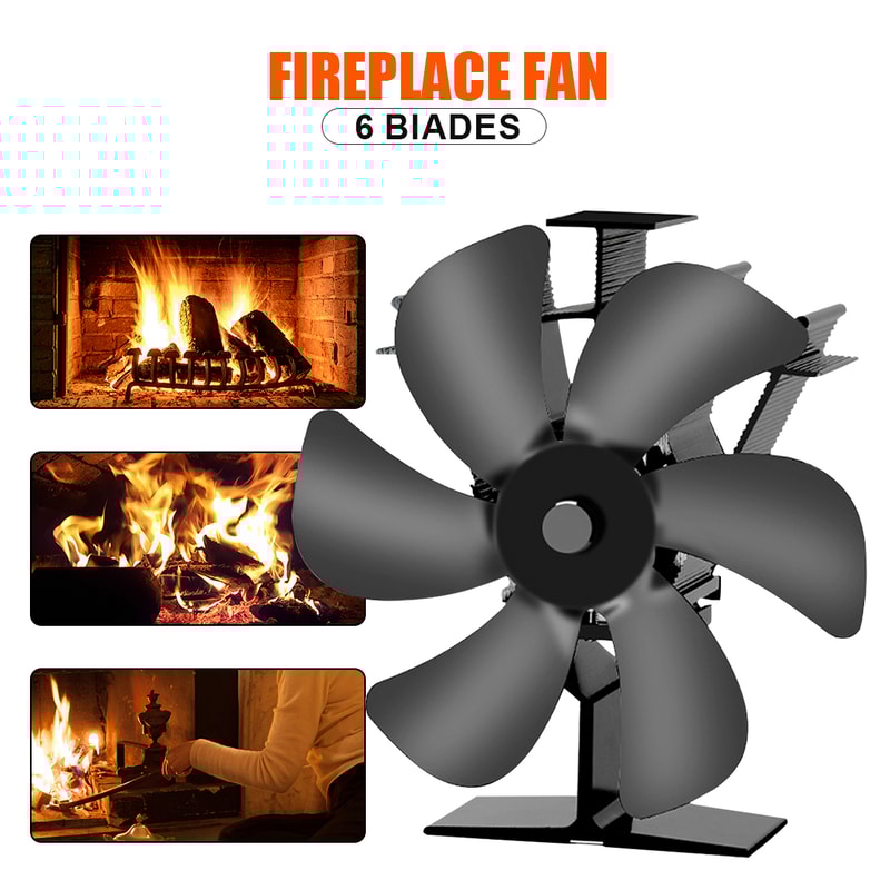 Blade Heat Powered Stove Fan for Fireplace & Wood Stove Silent Eco Heat Circulator