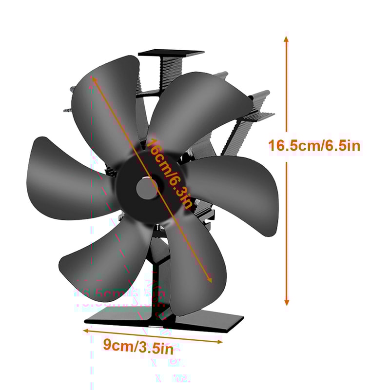 Blade Heat Powered Stove Fan for Fireplace & Wood Stove Silent Eco Heat Circulator