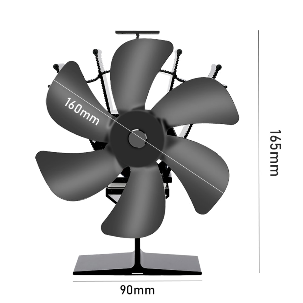 Blade Heat Powered Stove Fan for Fireplace & Wood Stove Silent Eco Heat Circulator
