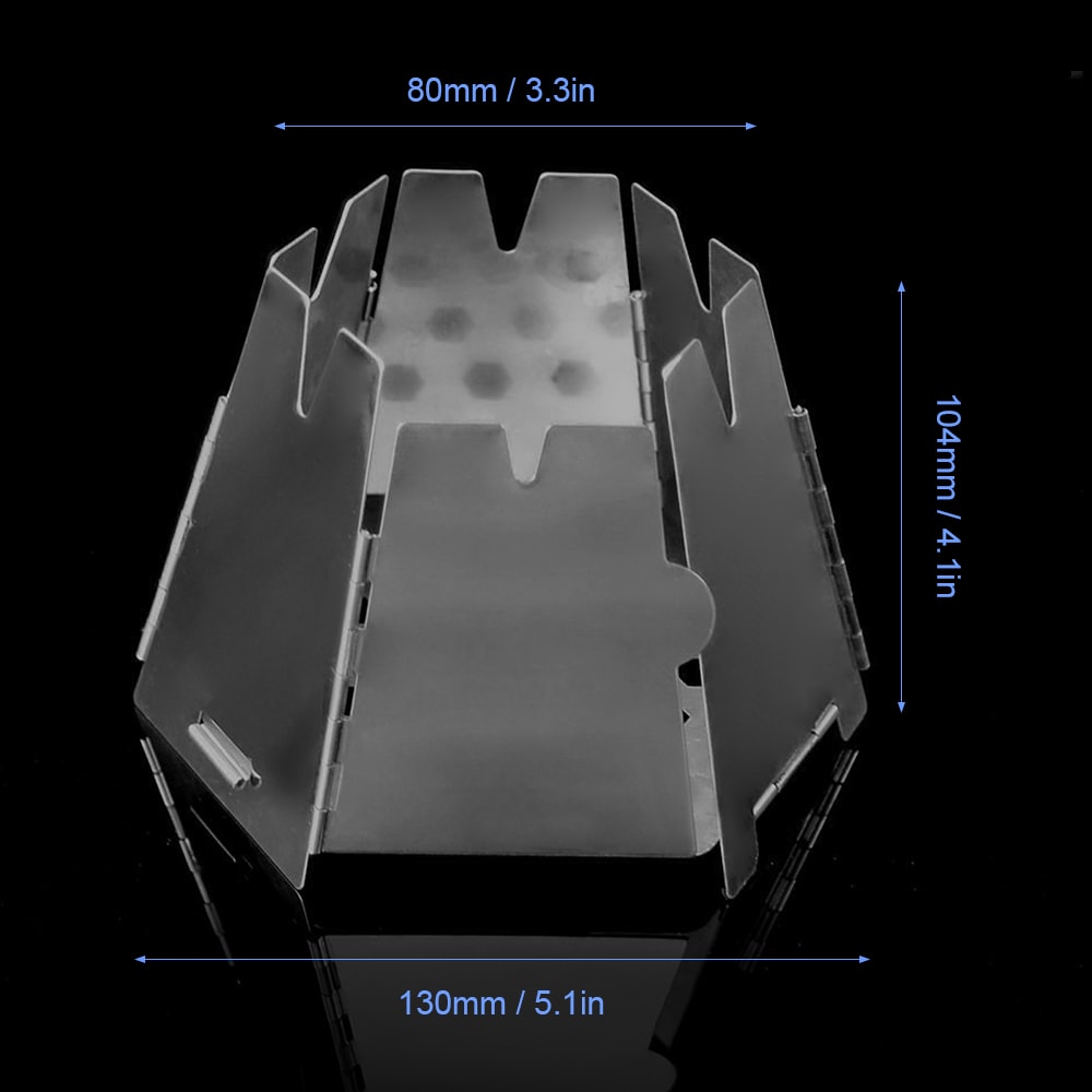 Portable Camping Wood Stove Stainless Steel Folding Backpacking Stove for Outdoor Cooking