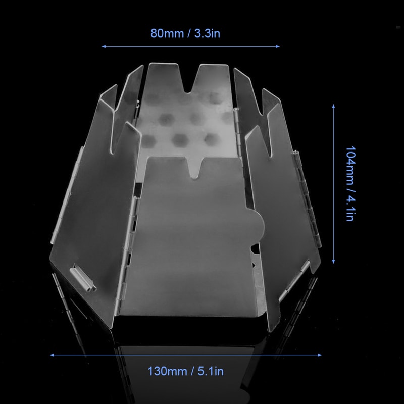 Portable Camping Wood Stove Stainless Steel Folding Backpacking Stove for Outdoor Cooking