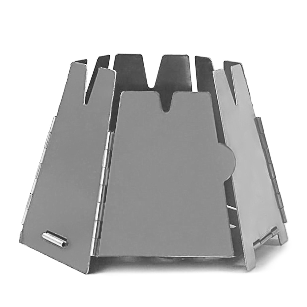 Portable Camping Wood Stove Stainless Steel Folding Backpacking Stove for Outdoor Cooking