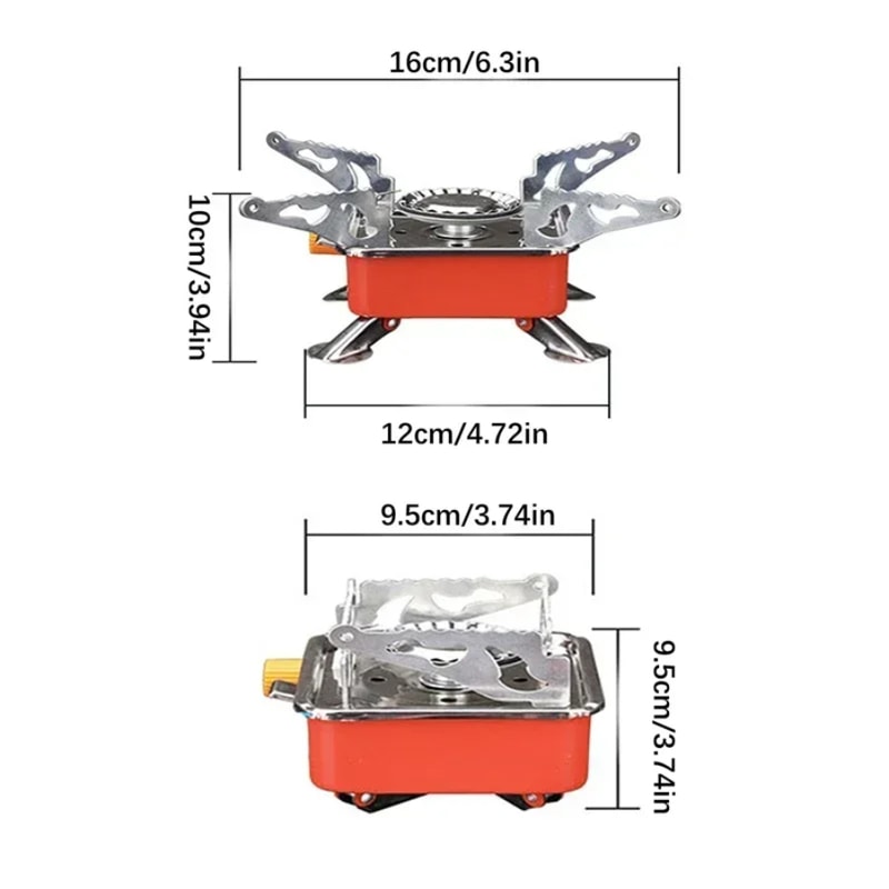 Foldable Windproof Camping Stove Portable Gas Burner for Backpacking & Outdoor Cooking