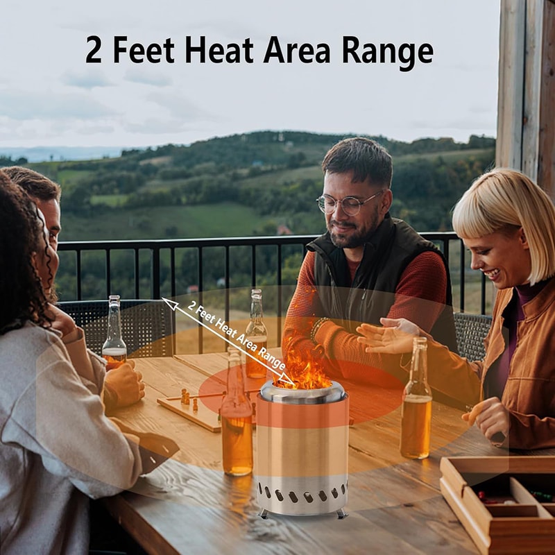 Smokeless Tabletop Fire Pit Portable Mini Fire Pit For Indoor Outdoor Ambience 3