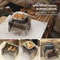 Portable Camping Stove with Grill Plate Folding Wood Burning Backpacking Cooking Stove