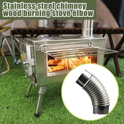 camping stove pipe elbow durable steel wood stove flue connector for outdoor chimneys