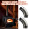 Camping Stove Pipe Elbow Durable Steel Wood Stove Flue Connector for Outdoor Chimneys