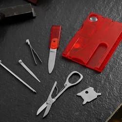 ultra slim credit card multi tool wallet survival tool for outdoor emergency & edc