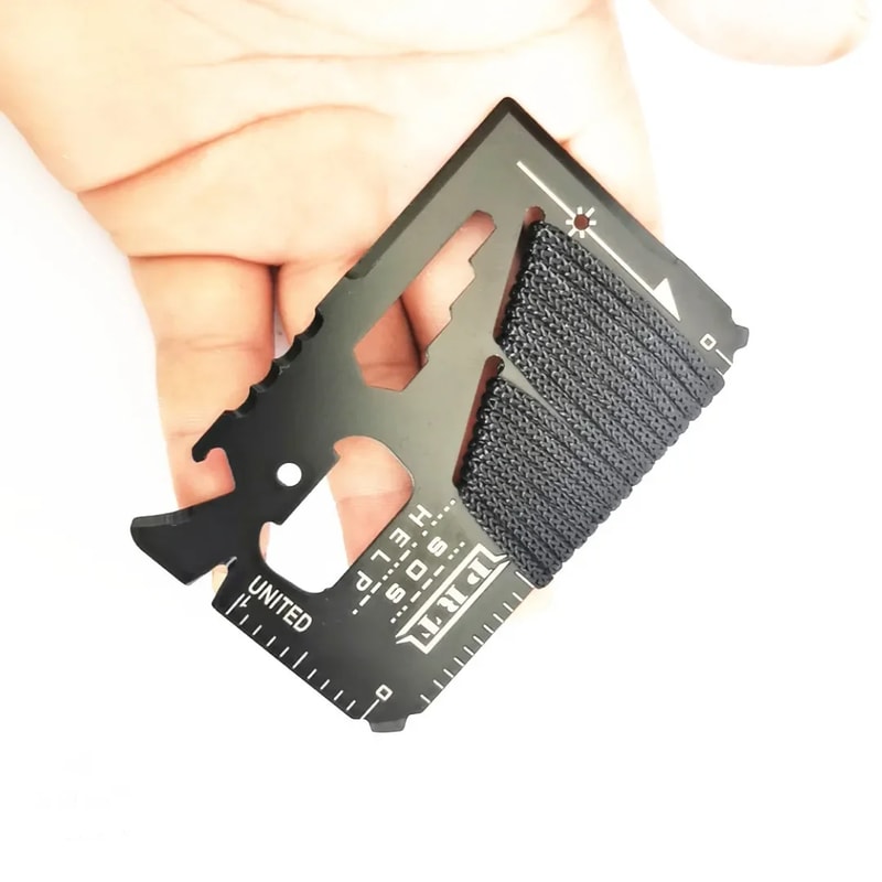Credit Card Multitool with Emergency Knife EDC Survival Tool for Camping, Hiking & Everyday Carry
