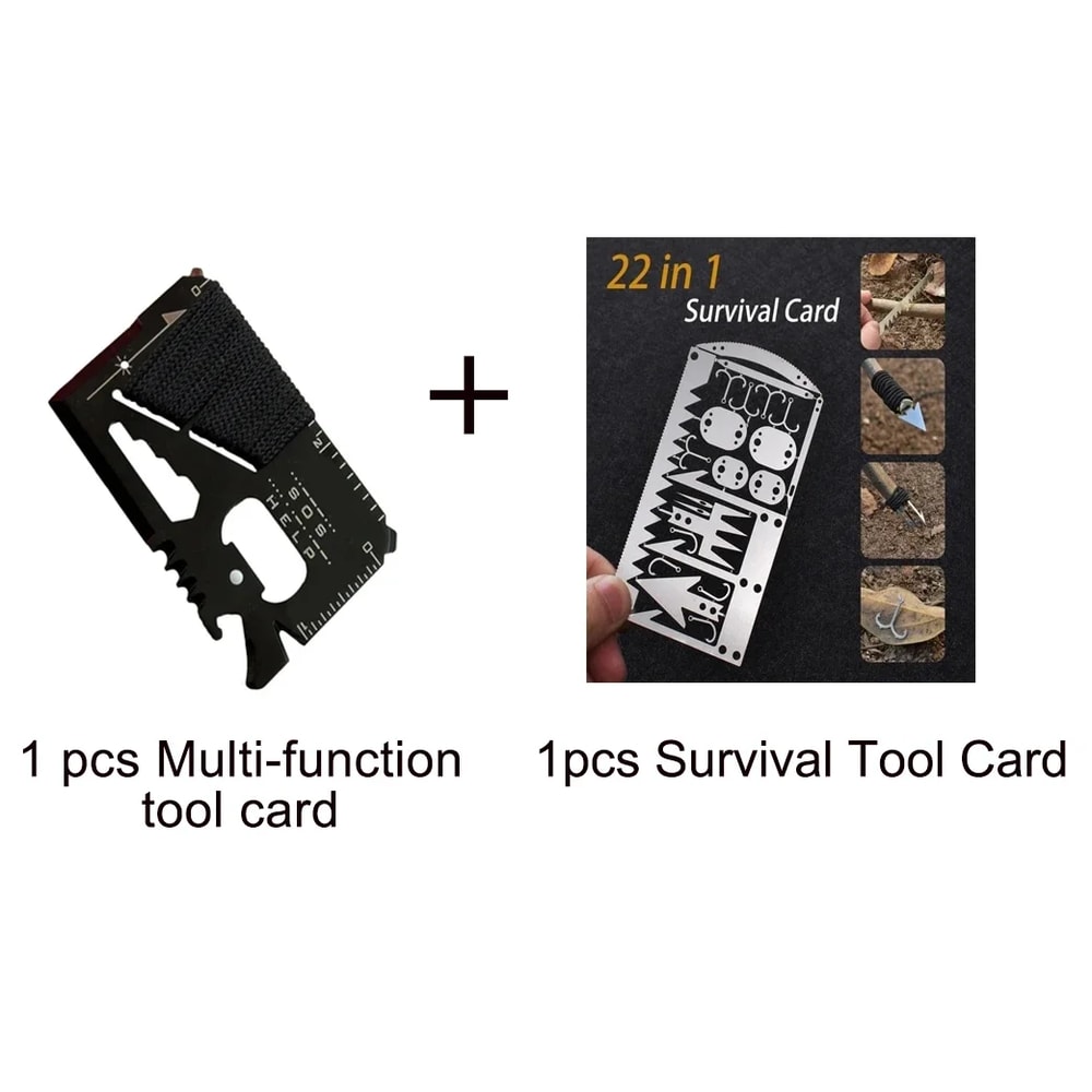 Credit Card Multitool with Emergency Knife EDC Survival Tool for Camping, Hiking & Everyday Carry